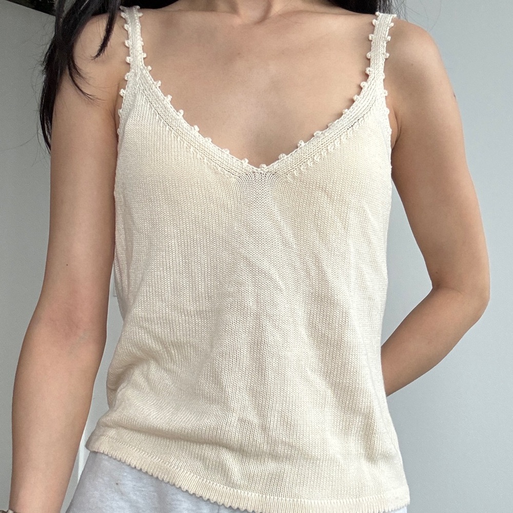 Reformation Cream Tank Top